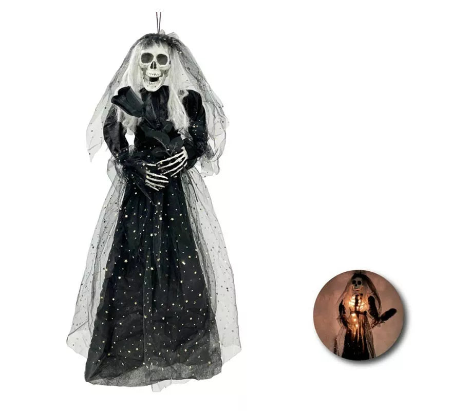 Translation missing: de.Colgante de Novia Muerta negro con luz de 85 cm