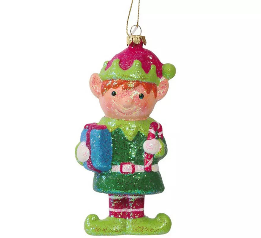 Translation missing: de.Colgante Elfo con Regalo Azul de 14 cms