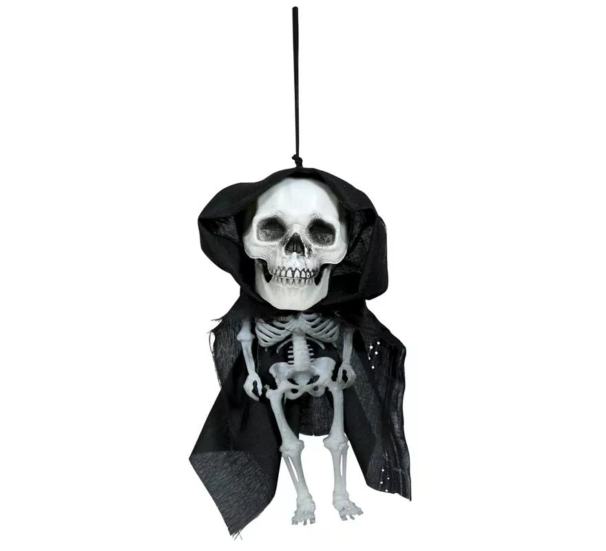 Colgante Esqueleto Cabezón con Capucha 15 cm
