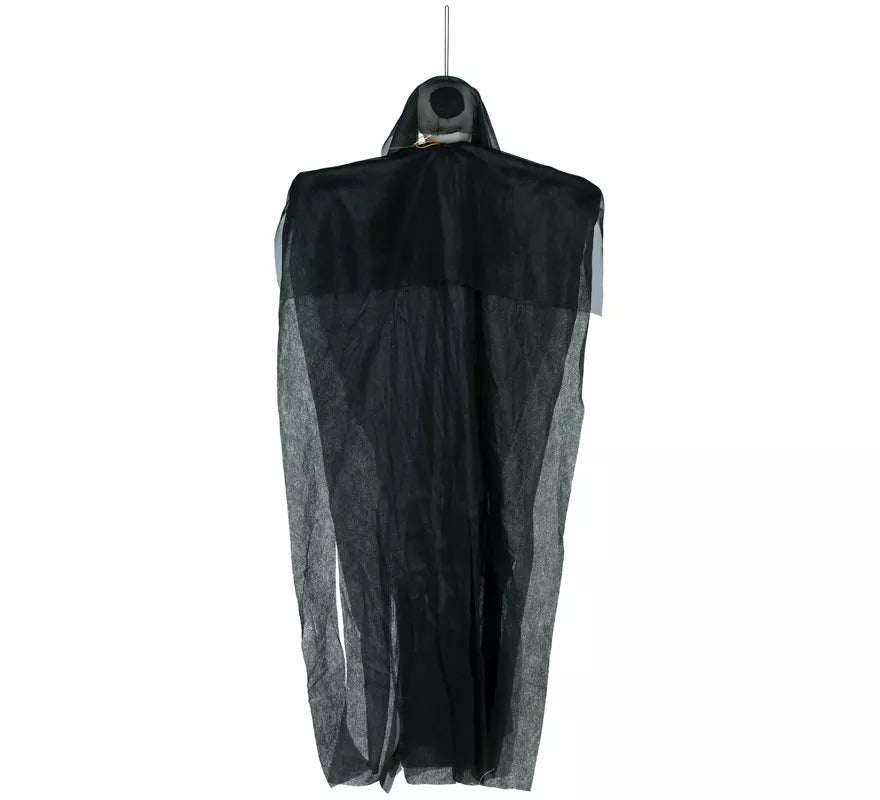 Colgante Esqueleto con Pelo Largo Luz, Sonido y Movimiento de 105 cm