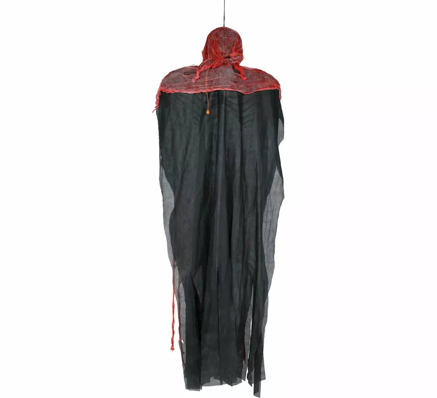 Colgante Esqueleto rojo con Luz, Sonido y Movimiento de 175 cm
