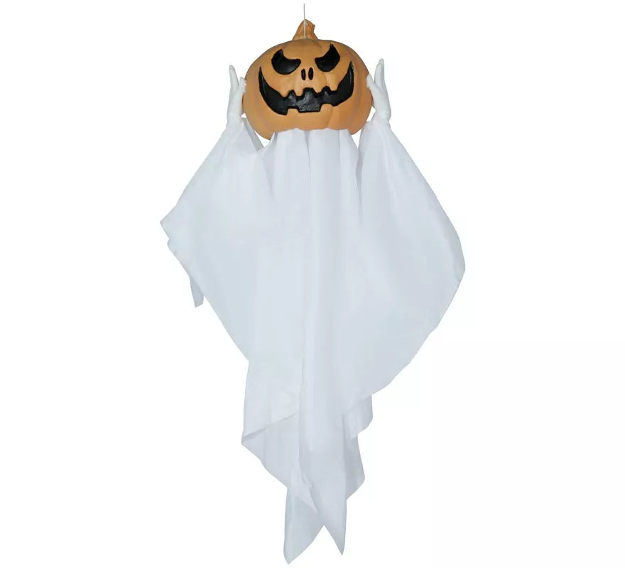 Translation missing: de.Colgante Fantasma Calabaza con Luz, Sonido y Movimiento 90 cm