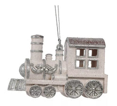 Weiße Lokomotive 12 cm Anhänger