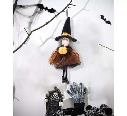 Colgante Muñeca Bruja con Calabaza 21 cm