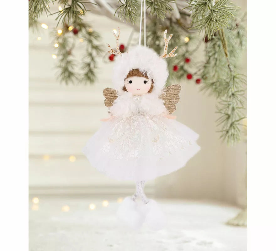 Translation missing: de.Colgante Navideño de Angelito blanco de 20 cm