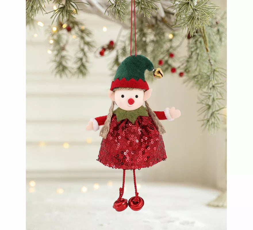 Translation missing: de.Colgante Navideño de Elfa con Lentejuelas de 16 cm