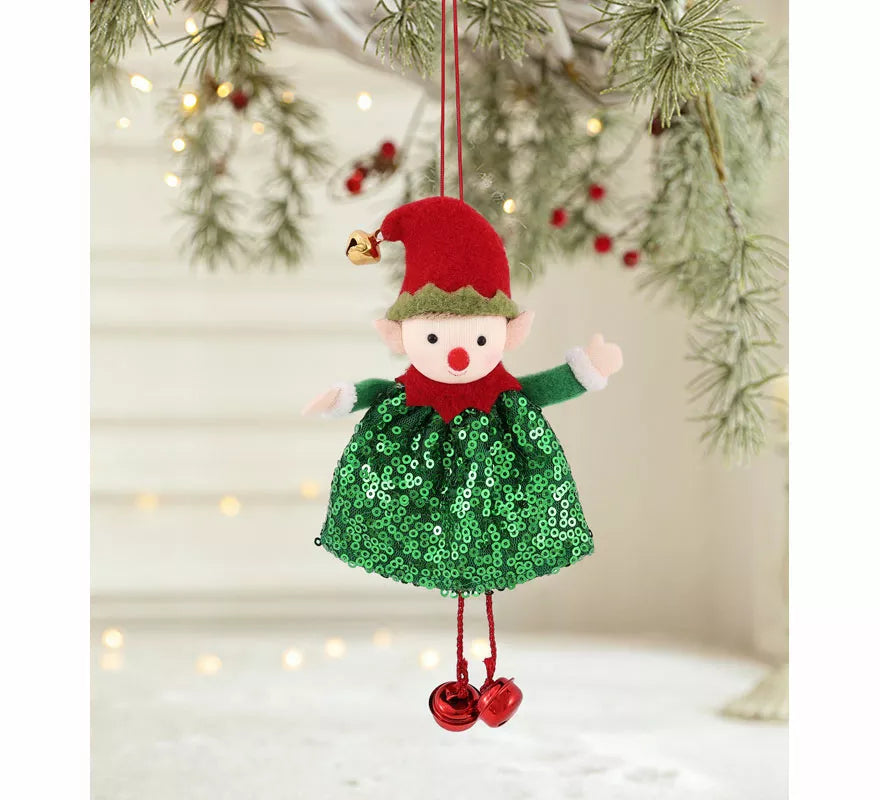 Translation missing: de.Colgante Navideño de Elfo con Lentejuelas de 16 cm