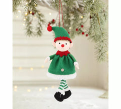 16 cm großer Elfen-Weihnachtsanhänger