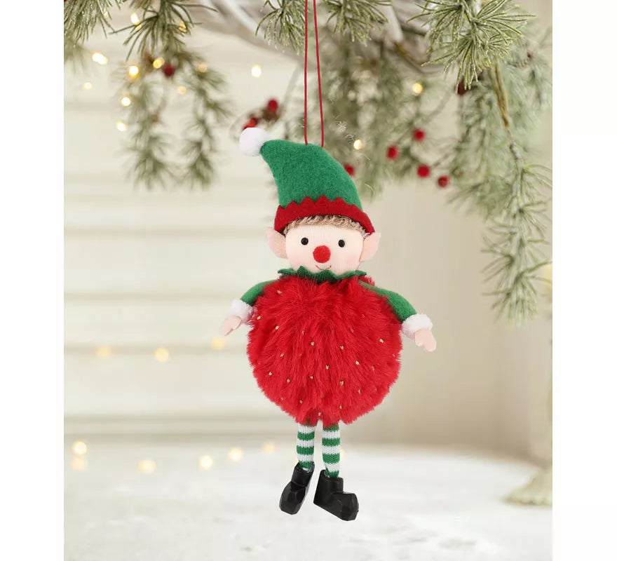 Translation missing: de.Colgante Navideño de Elfo Esponjoso de 16 cm