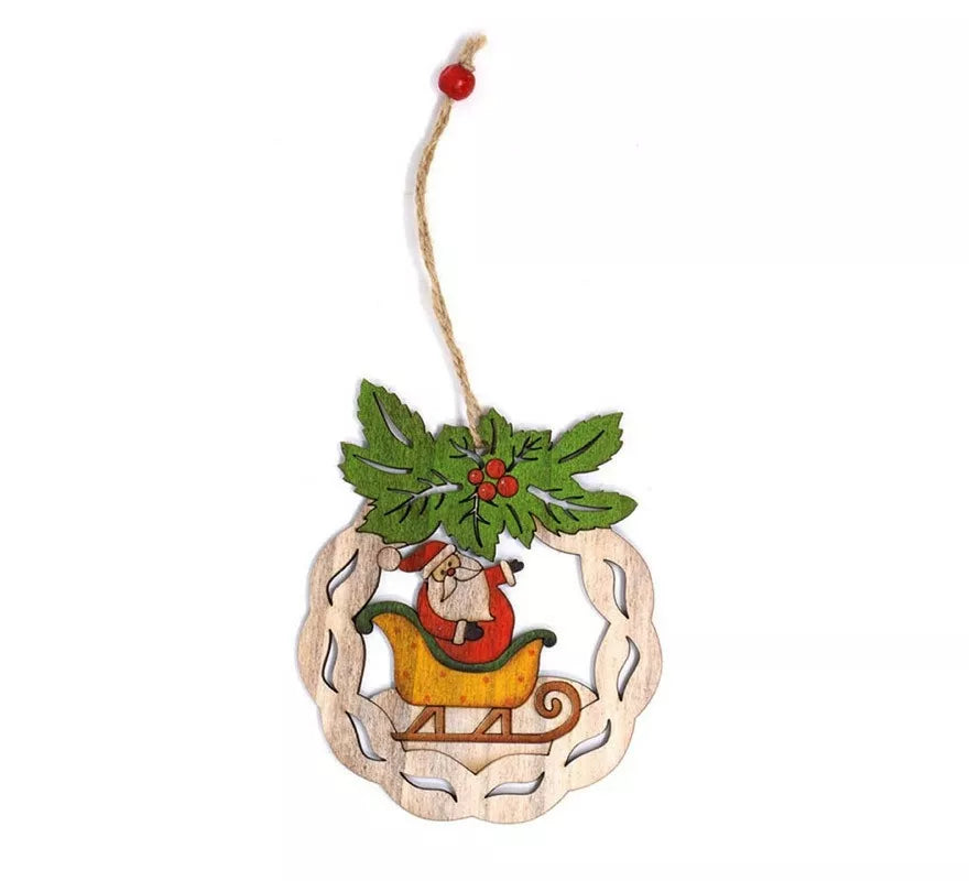 Translation missing: de.Colgante Papá Noel de Madera 12 cm