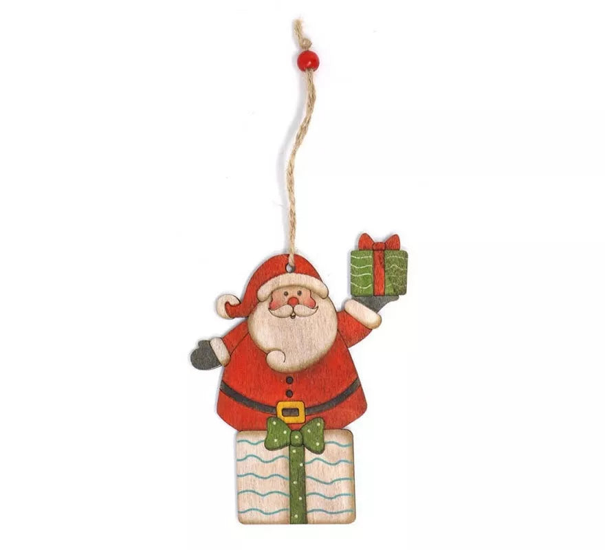 Translation missing: de.Colgante Papá Noel de Madera 13 cm