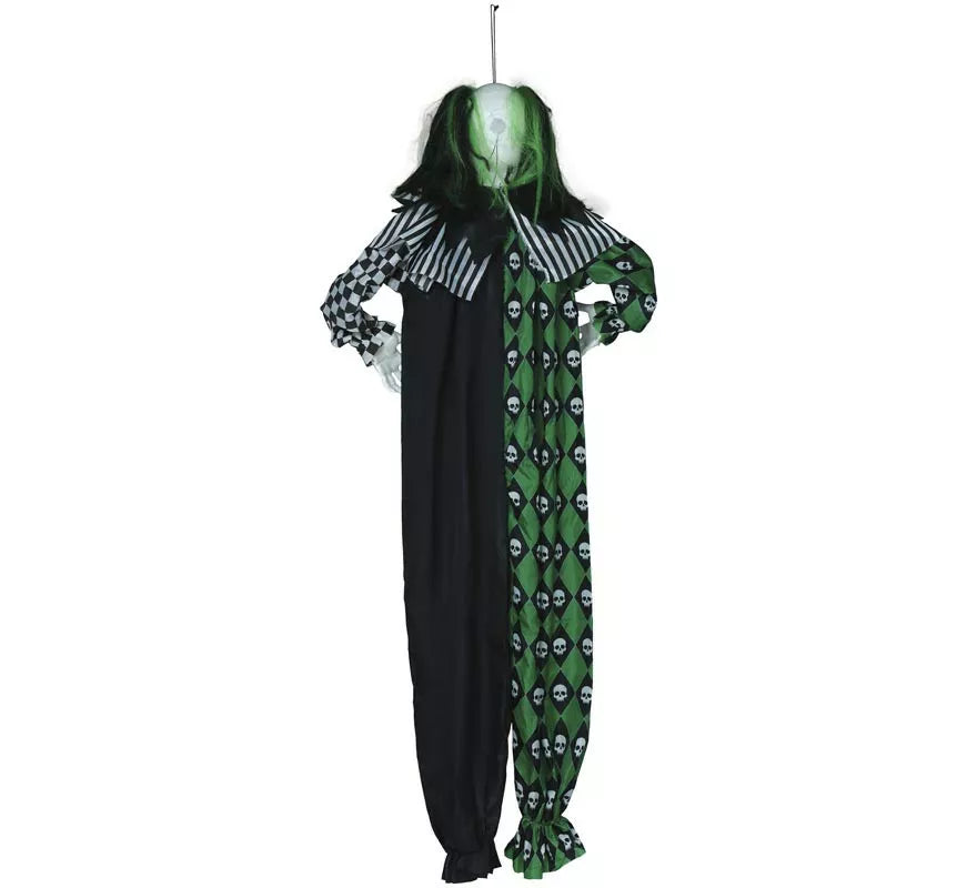 Translation missing: de.Colgante Payaso Verde con Luz, Sonido y Movimiento 165 cm