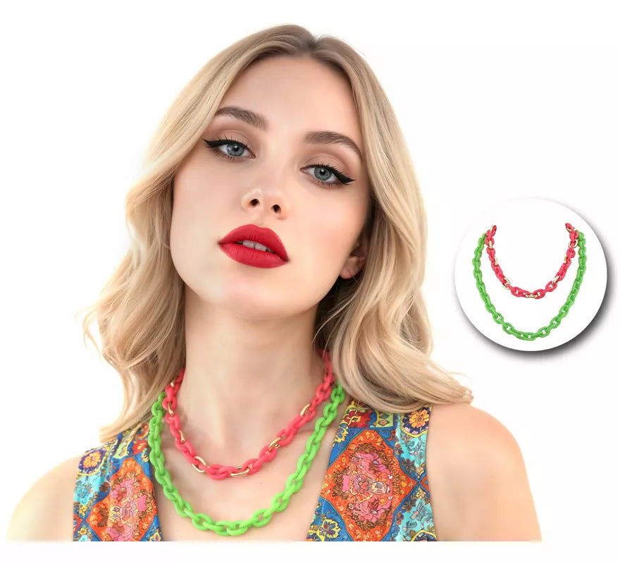 Translation missing: de.Collar Años 80 en colores Neón