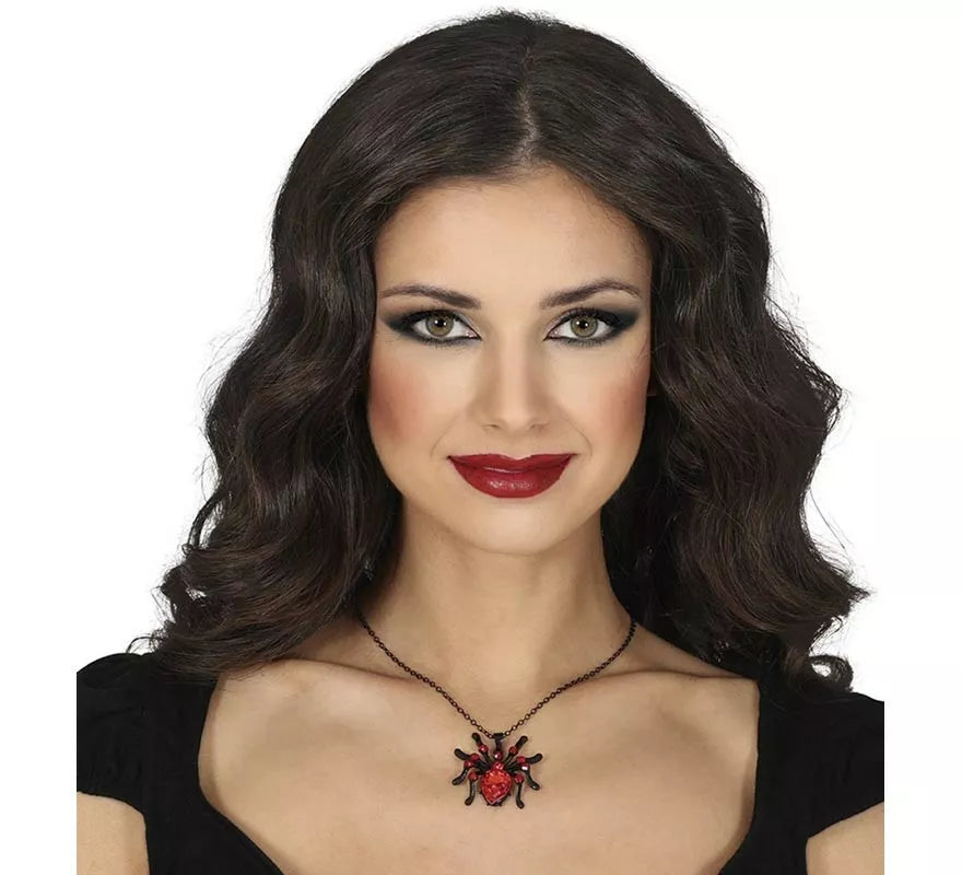 Collar Araña con Rubí 6 cm