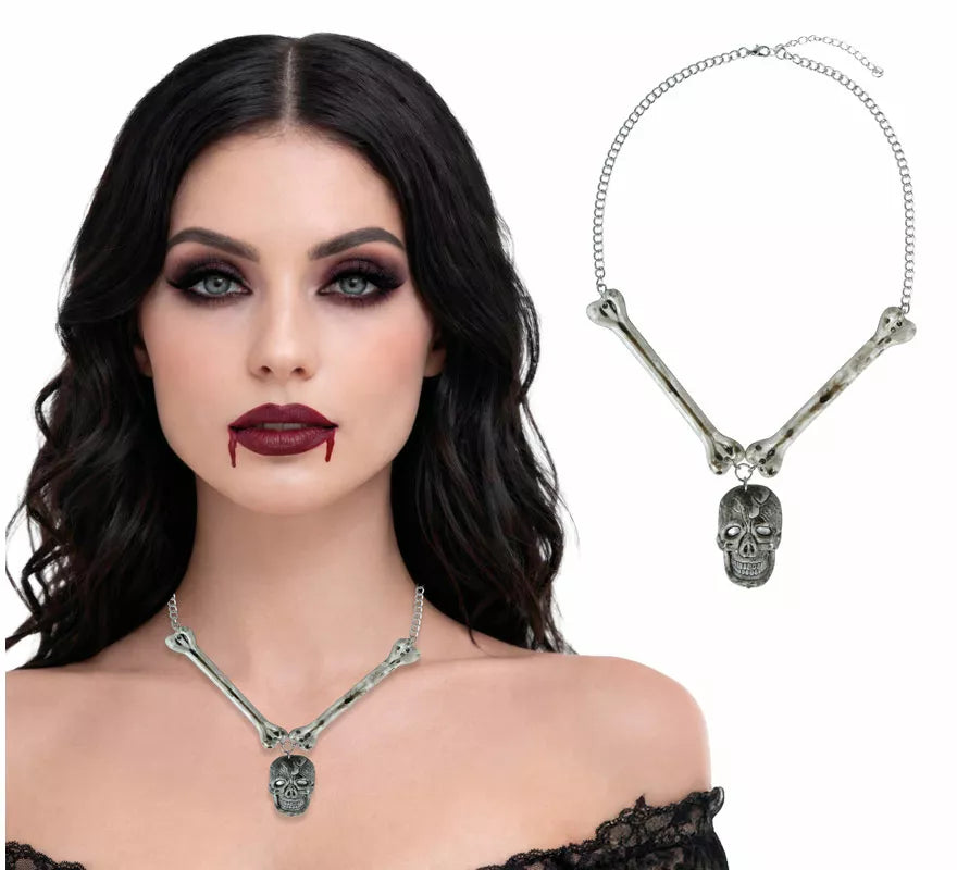 Translation missing: de.Collar Calavera y Huesos Metal
