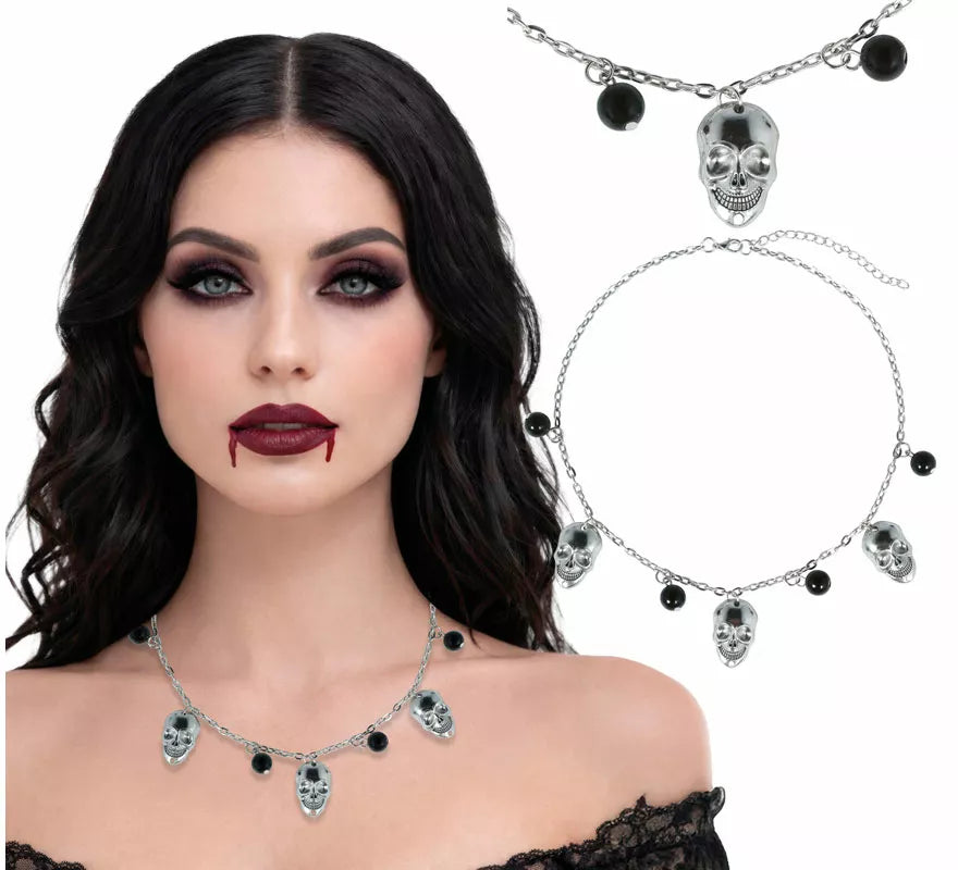 Translation missing: de.Collar Calaveras y Bolas negras