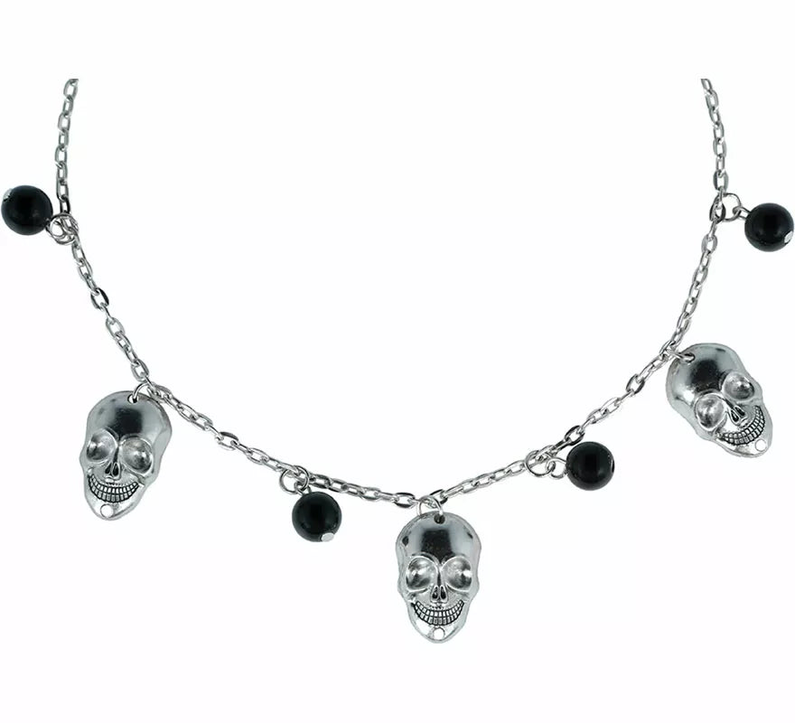 Translation missing: de.Collar Calaveras y Bolas negras