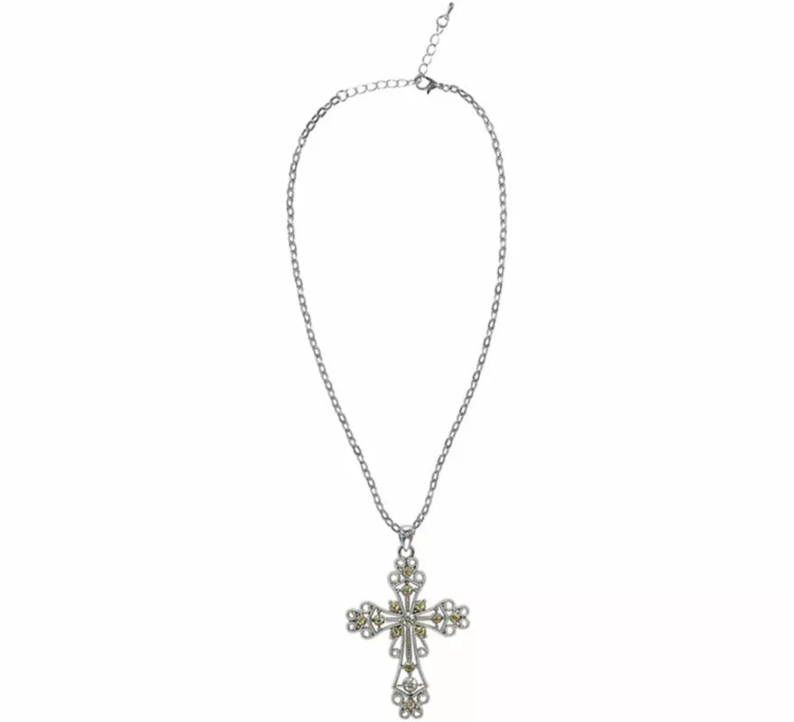 Translation missing: de.Collar con Colgante de Cruz con Strass