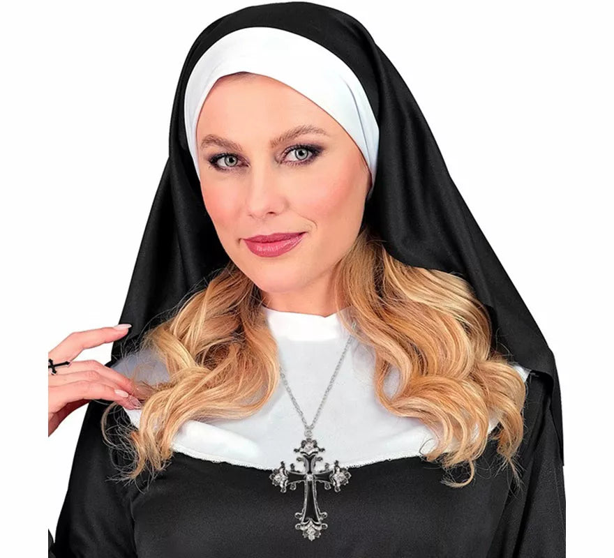 Translation missing: de.Collar con Colgante de Cruz negra con Strass