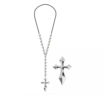 Collar con Cruz de Metal