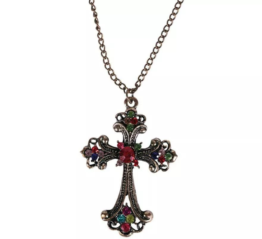 Collar con Cruz Metálica