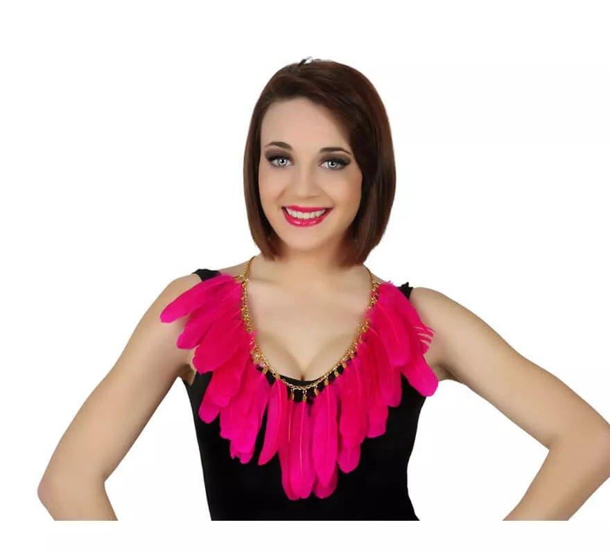 Translation missing: de.Collar con plumas de color rosa
