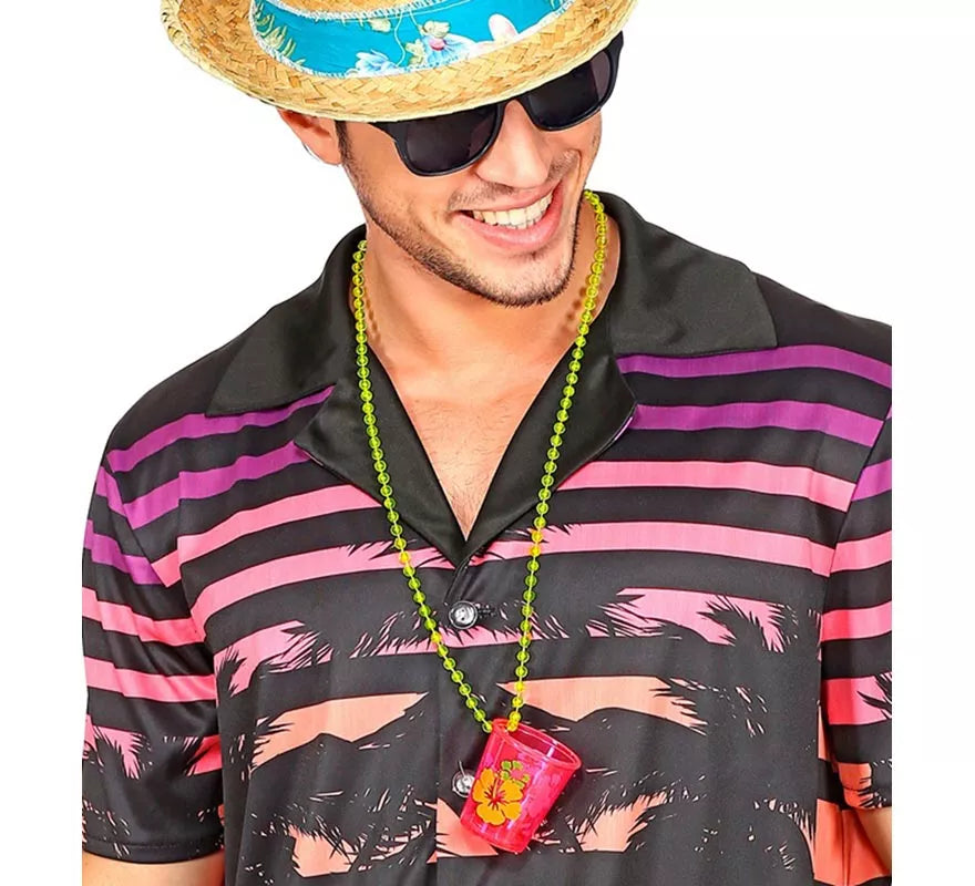 Translation missing: de.Collar con Vaso de Chupito Shot rosa neón y flores