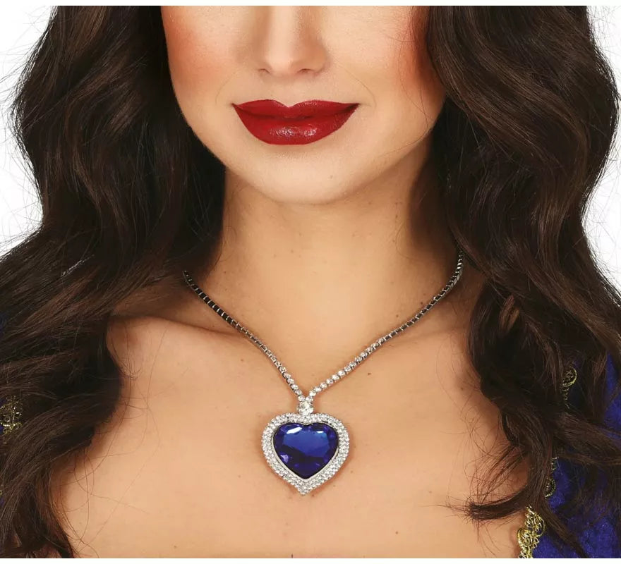 Translation missing: de.Collar Corazón azul metálico