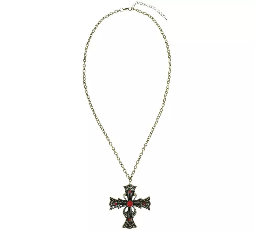 Translation missing: de.Collar Cruz con Rubí 6 cm