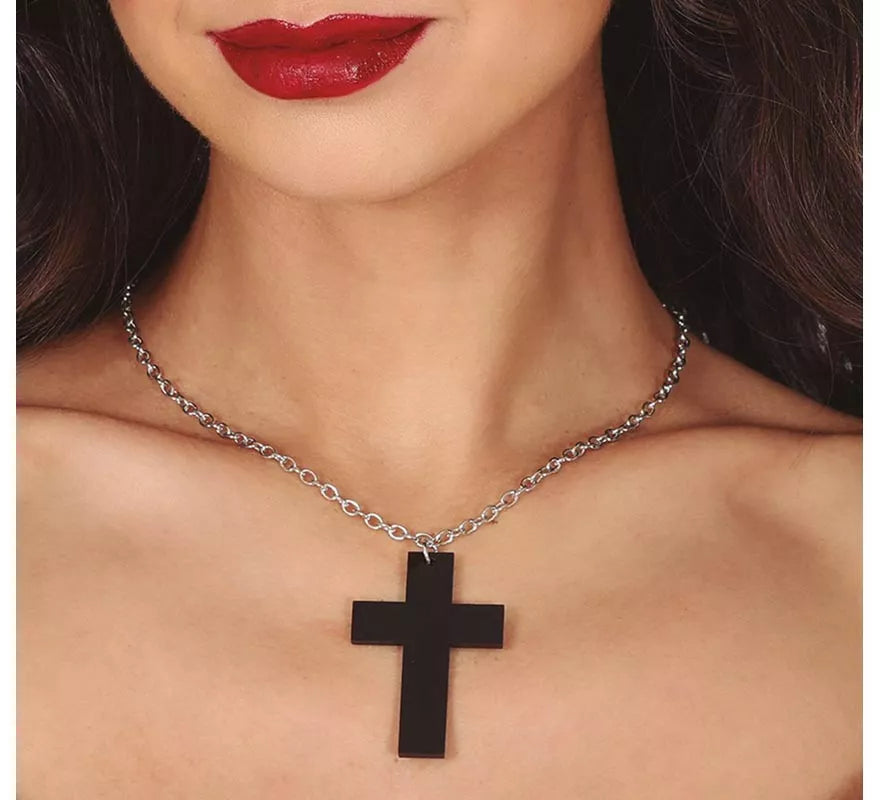 Translation missing: de.Collar Cruz negra 6 cm