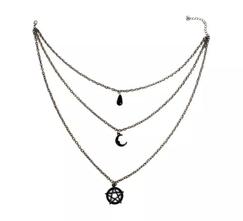 Collar de bruja símbolos oscuros