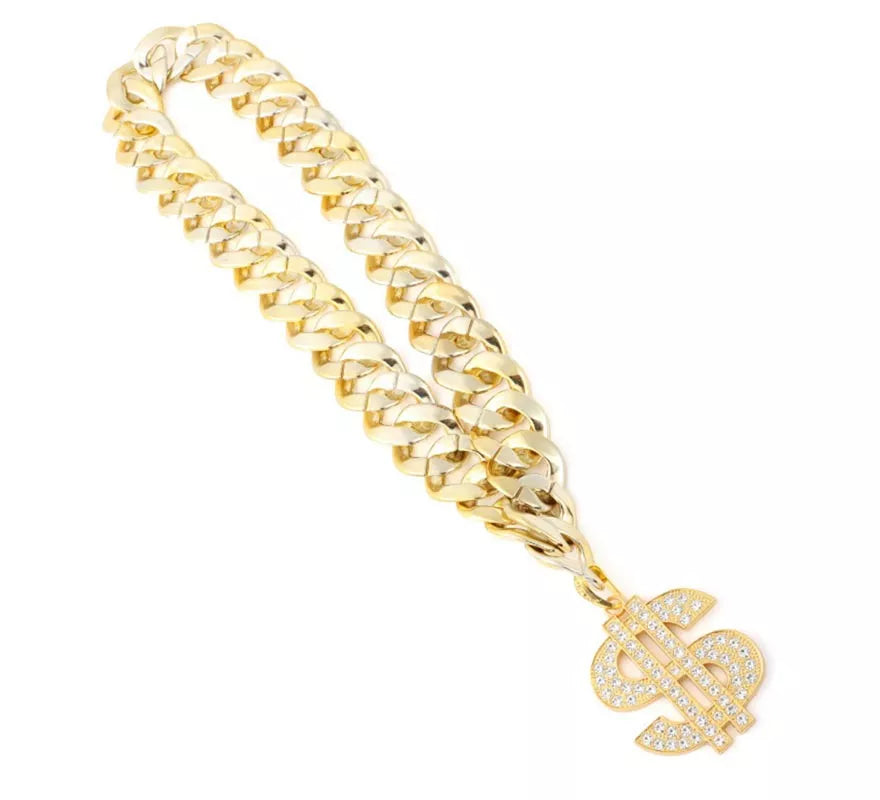 Translation missing: de.Collar de Cadena signo de dólar diamante