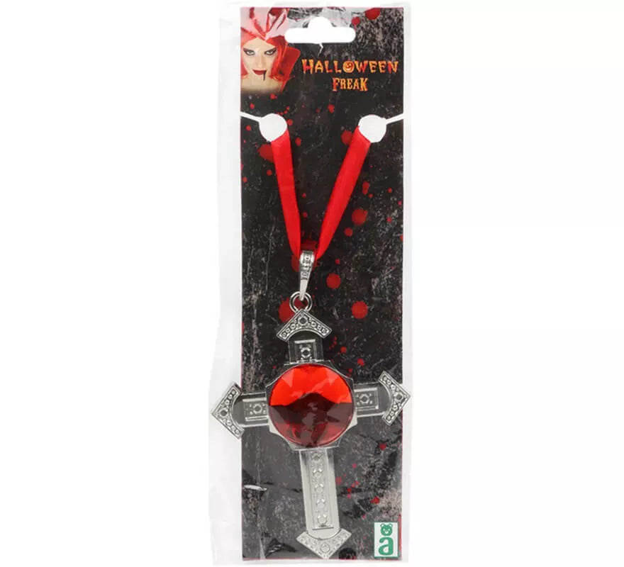 Translation missing: de.Collar de Cruz con Rubí 50 cm