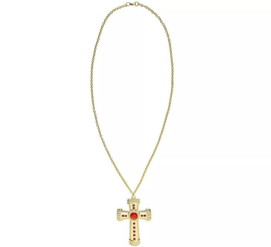 Translation missing: de.Collar de Cruz Dorada con Bisutería incrustada