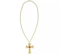 Collar de Cruz Dorada con Bisutería incrustada