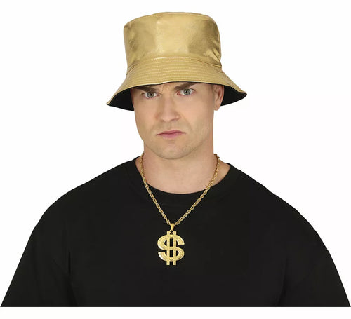 Collar de Dollar metálico dorado