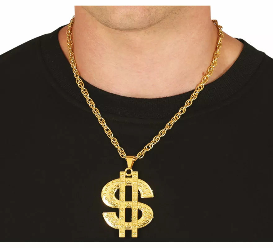 Translation missing: de.Collar de Dollar metálico dorado