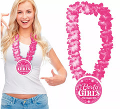 Rosa Blumen Halskette Party Girls