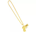 Collar de mini arma dorada