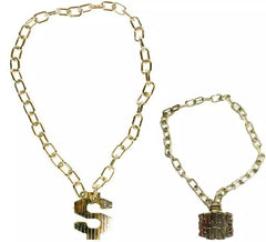 Goldkette mit Symbolen in mehreren Modellen 40 cm