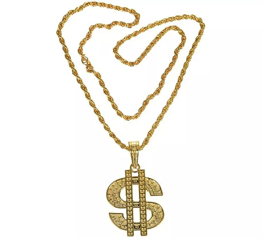 Translation missing: de.Collar Dorado con colgante de símbolo del Dólar