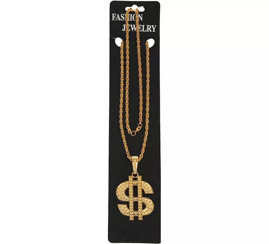 Translation missing: de.Collar Dorado con colgante de símbolo del Dólar
