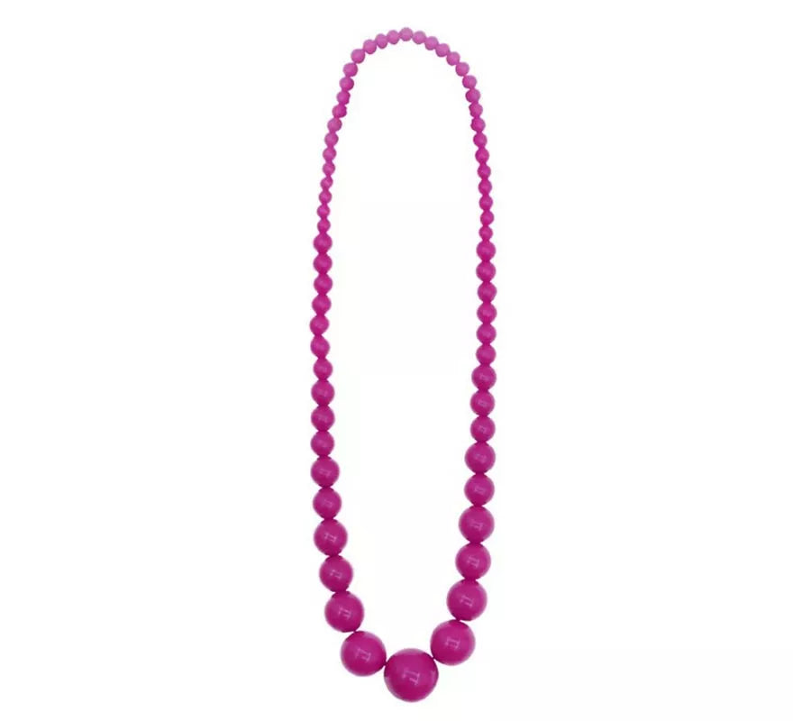 Translation missing: de.Collar Flamenco cuentas fucsia de 25 cm