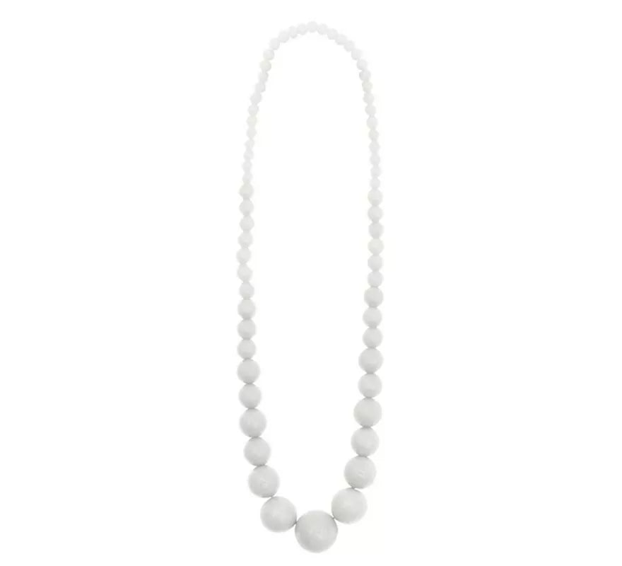 Translation missing: de.Collar Flamenco cuentas gris y blanco de 25 cm