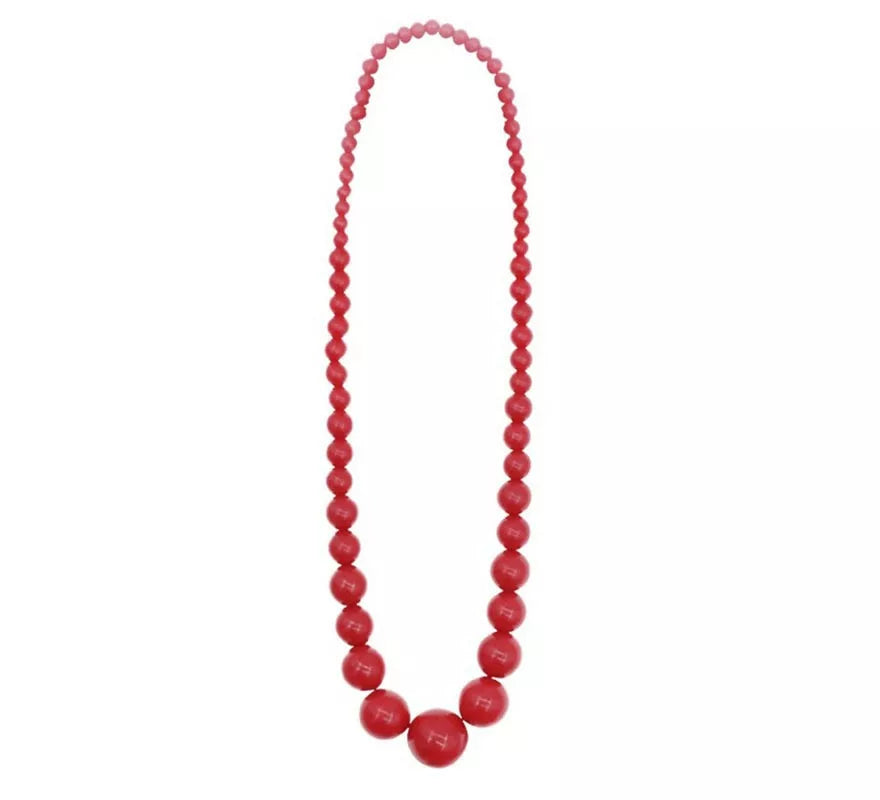 Translation missing: de.Collar Flamenco cuentas roja de 25 cm