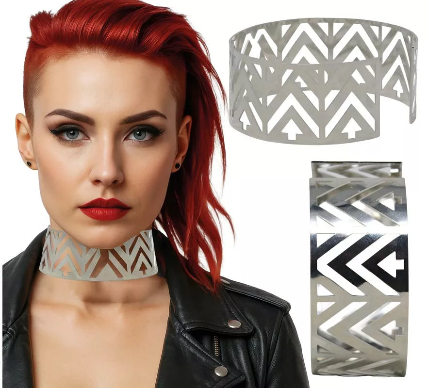 Translation missing: de.Collar Futurista plateado