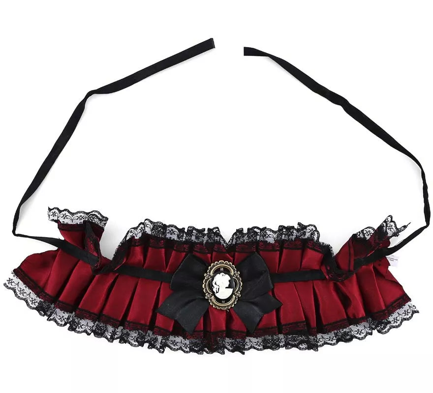 Translation missing: de.Collar Gótico rojo con Lazo