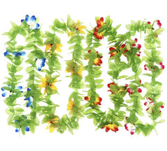 92 cm lange Halskette mit Hawaii-Blättern und Blumen in verschiedenen Farben