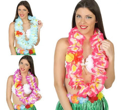 Breite hawaiianische Halskette in 3 verschiedenen Farben