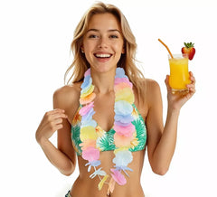 90 cm lange pastellfarbene Hawaii-Halskette